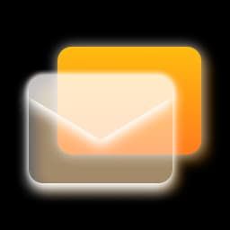 Orange neon letter image decoration.